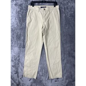 McNeal Clothing Company Mens Khaki Chino Pants Beige Flat Front Cotton 33x31